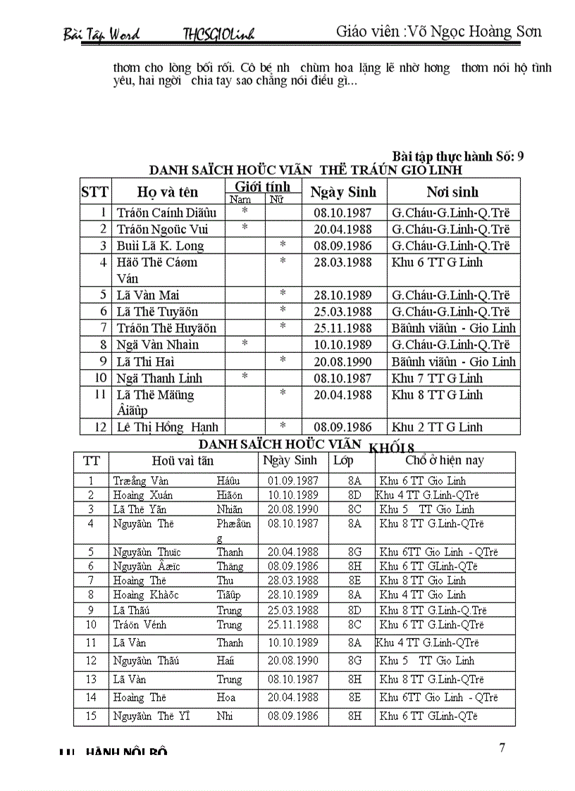 image for page Bai tap word