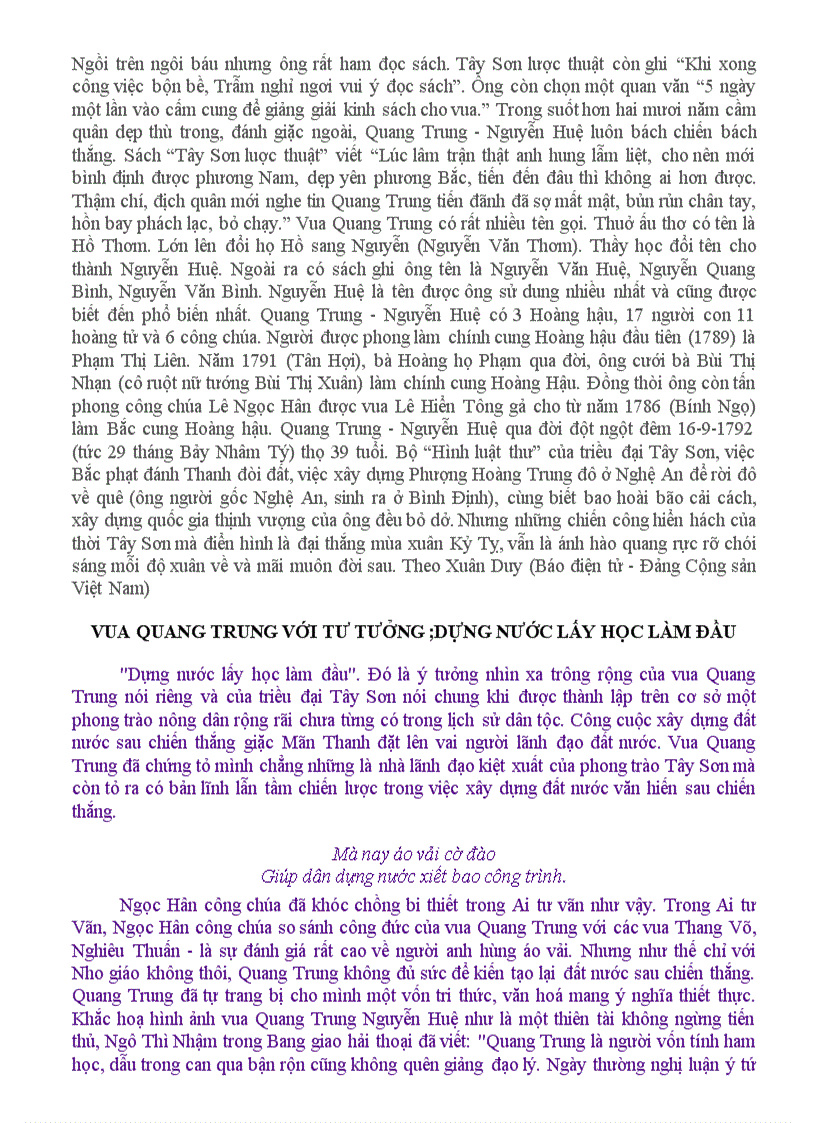 image for page Chuyên đề QUANG TRUNG NGUYỄN HUỆ