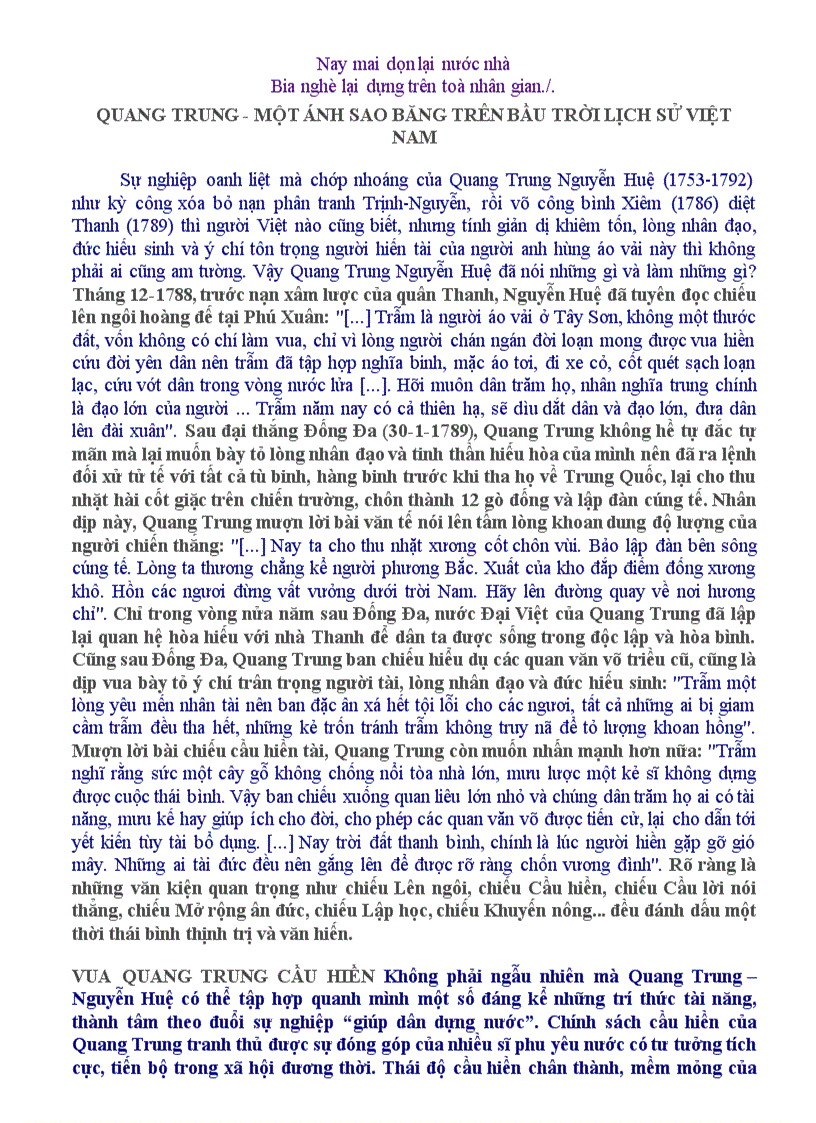 image for page Chuyên đề QUANG TRUNG NGUYỄN HUỆ