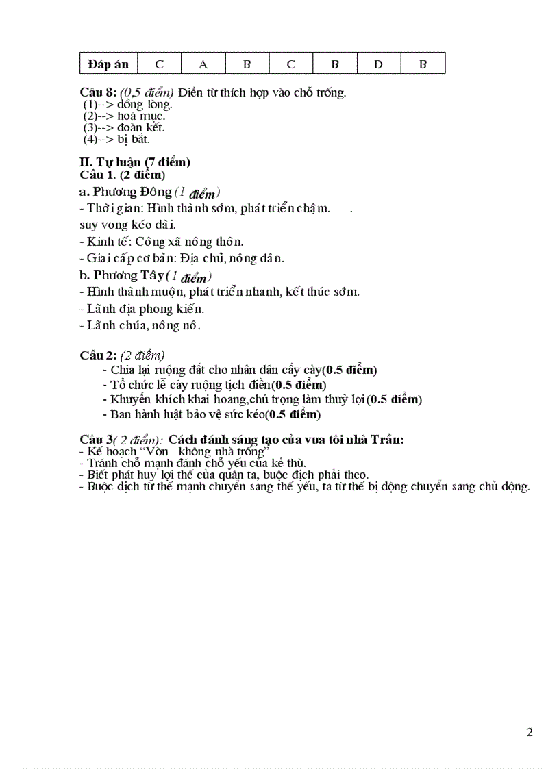 De Thi Dap an Hki I Su 7