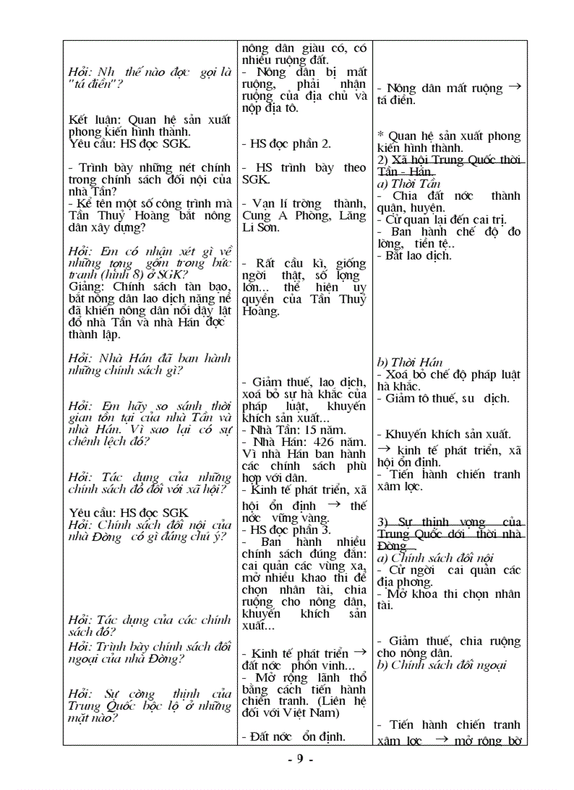 image for page Giáo án lịch sử 7 3cột