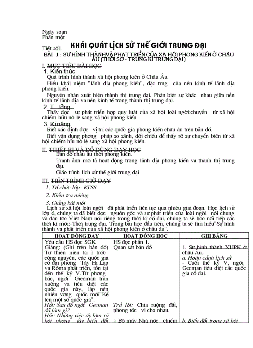 image for page Giáo án lịch sử 7 chuẩn 2012