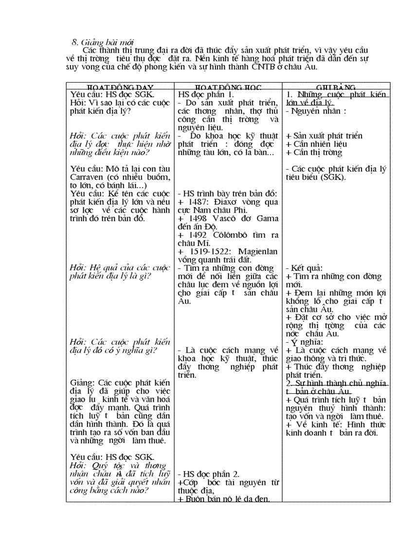 image for page Giáo án lịch sử 7 chuẩn 2012