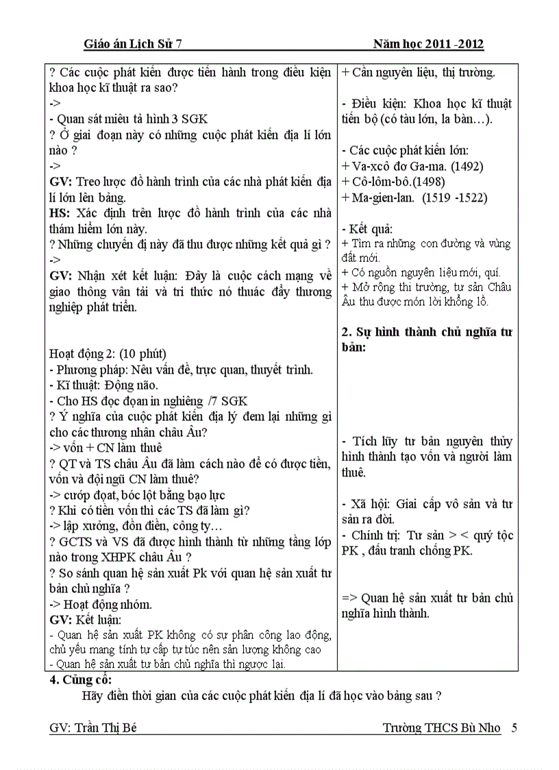 image for page Giáo án lịch sử 7 Giảm tải