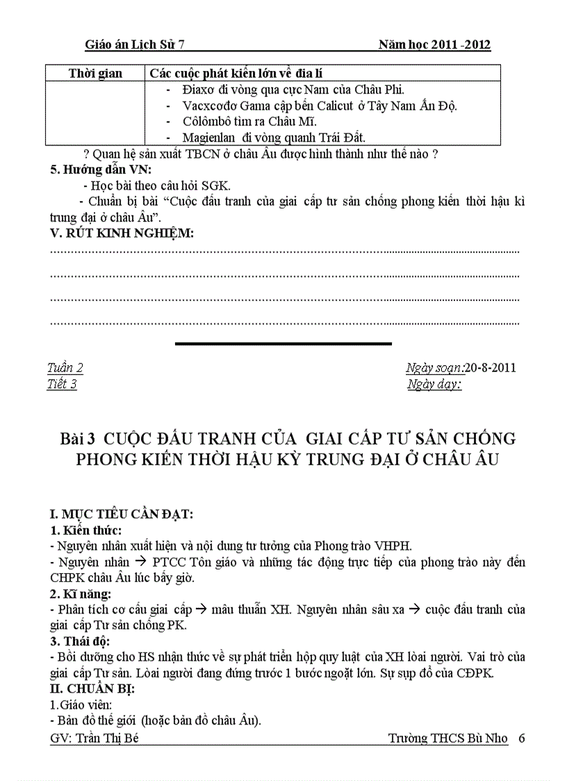 image for page Giáo án lịch sử 7 Giảm tải