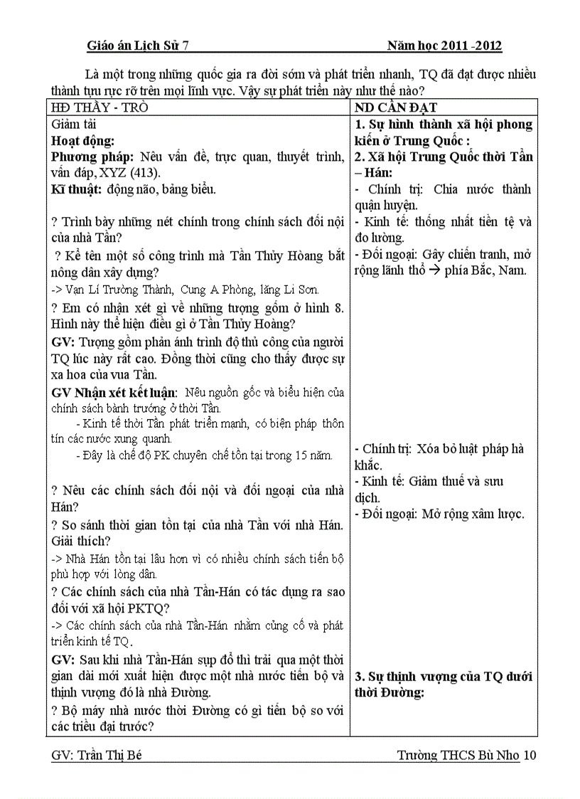 image for page Giáo án lịch sử 7 Giảm tải