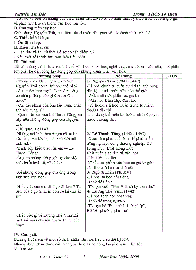 image for page Giáo Án Lịch Sử 7 Kỳ II Cực hay