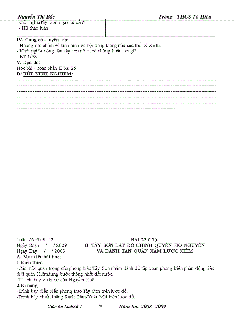 image for page Giáo Án Lịch Sử 7 Kỳ II Cực hay