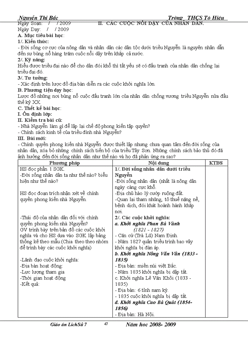 image for page Giáo Án Lịch Sử 7 Kỳ II Cực hay