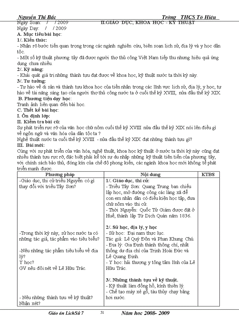 image for page Giáo Án Lịch Sử 7 Kỳ II Cực hay