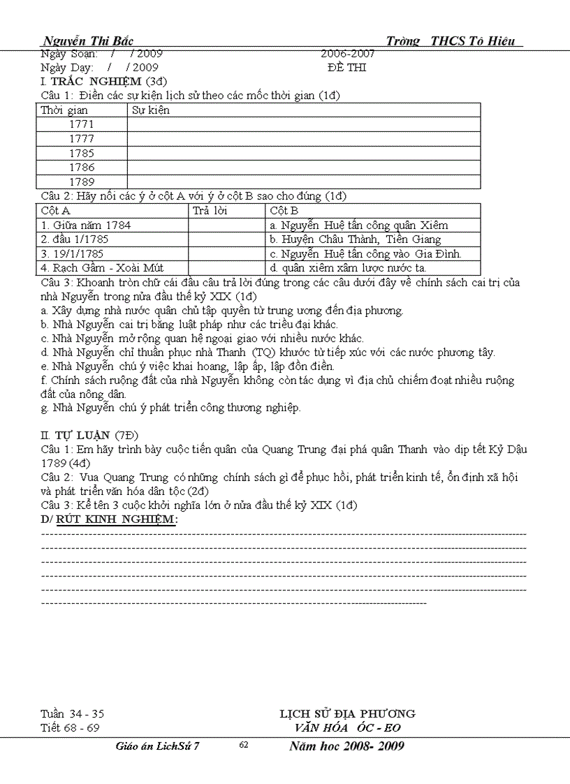 image for page Giáo Án Lịch Sử 7 Kỳ II Cực hay