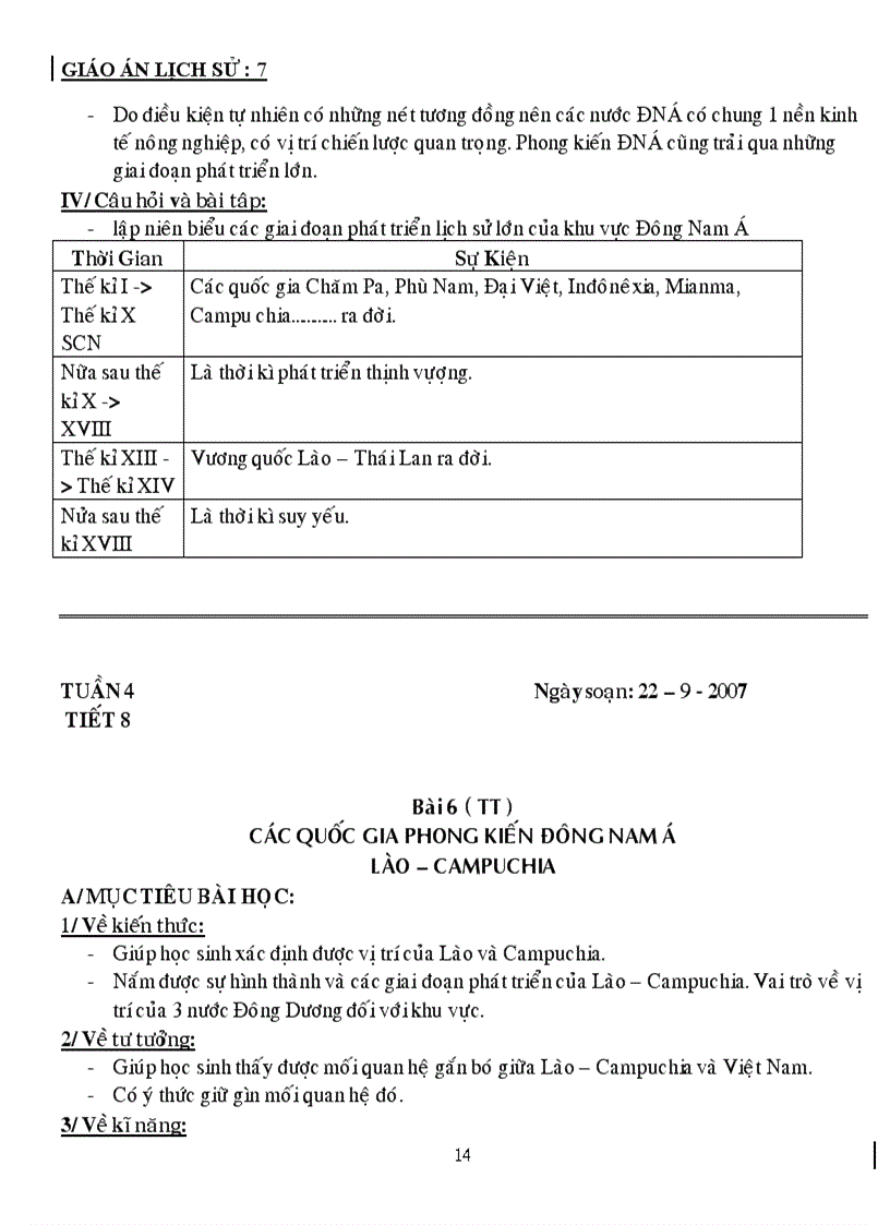 image for page Giáo án lịch sử 7 năm học 2010 2011