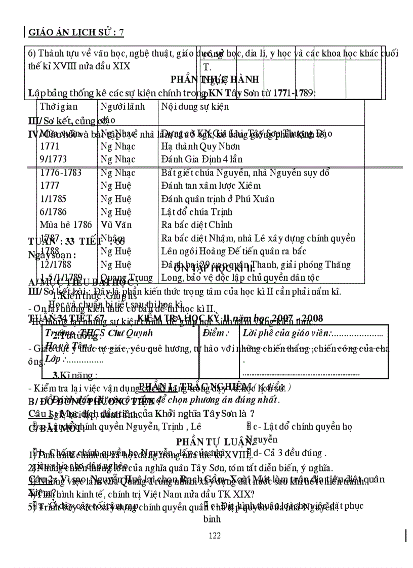 image for page Giáo án lịch sử 7 năm học 2010 2011
