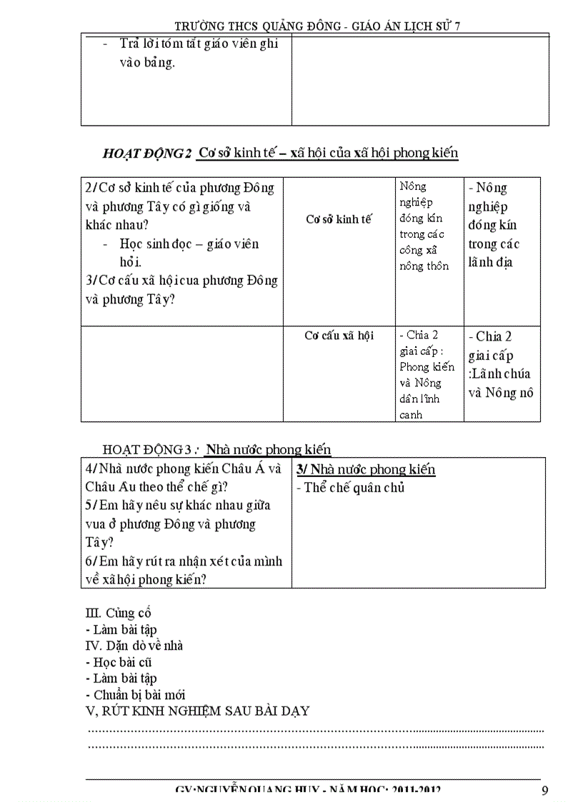 image for page Giáo án lịch sử 7 theo chương trình giảm tải thực hiện từ tuần 8