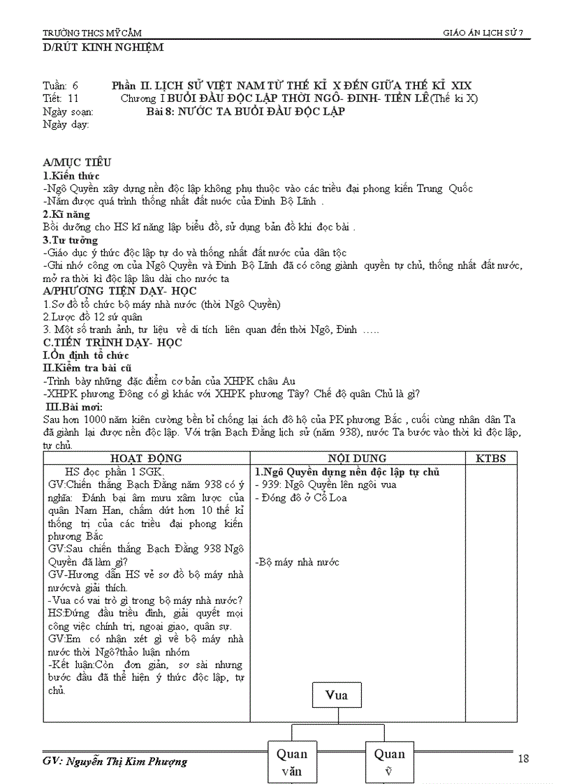 image for page Giáo án lịch sử 7 theo PPCT mới