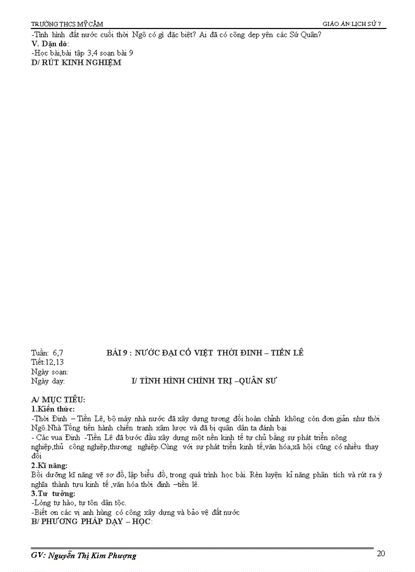 image for page Giáo án lịch sử 7 theo PPCT mới