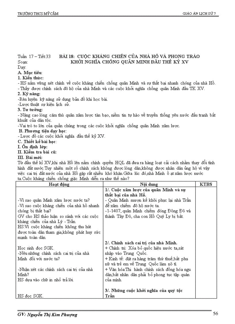 image for page Giáo án lịch sử 7 theo PPCT mới