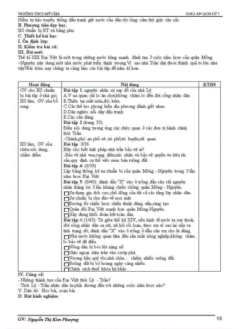 image for page Giáo án lịch sử 7 theo PPCT mới