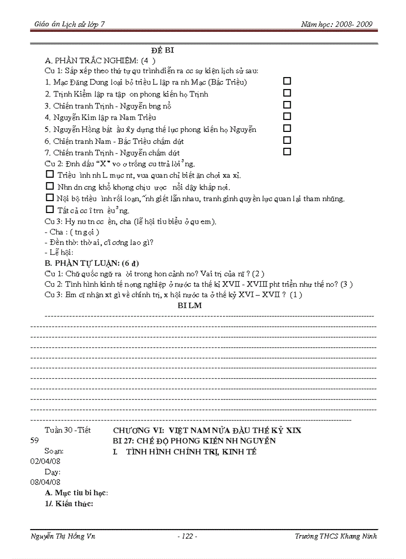 image for page Giáo án Lịch sử 7 trọn bộ 3 cột