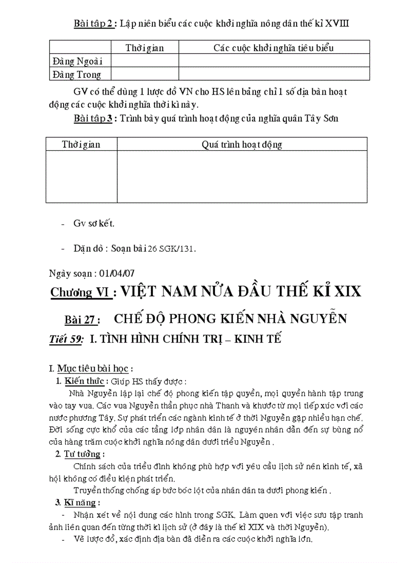 image for page Giáo án lịch sử 7 từ tiết 1 đến tiết 66