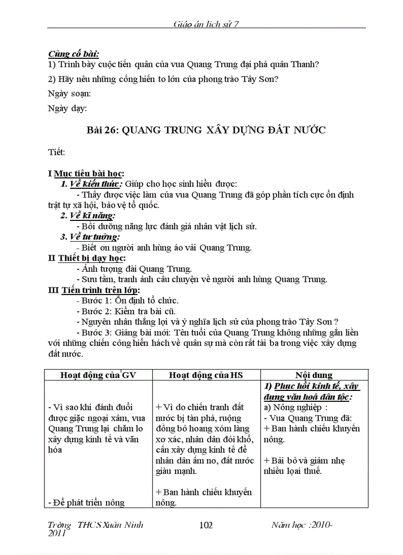 image for page Giao an su 7 3 cot ca nam