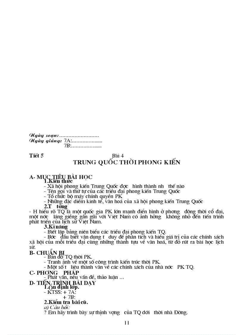 image for page Giao an Su 7 Chuan KT 2 cot