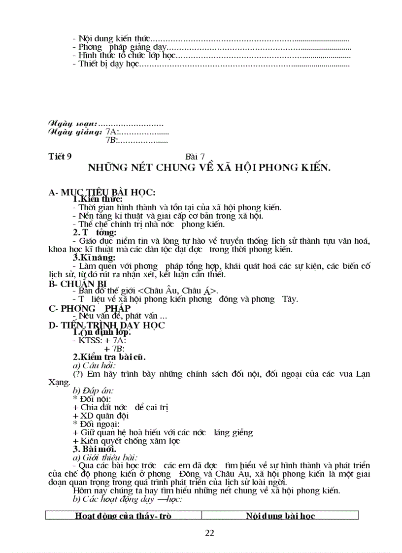 image for page Giao an Su 7 Chuan KT 2 cot