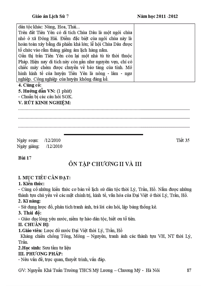 image for page Giao an su 7 Ha Noi Chuan KTKN 2012