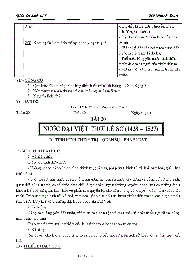 image for page Giao an su 7 hk1 hay