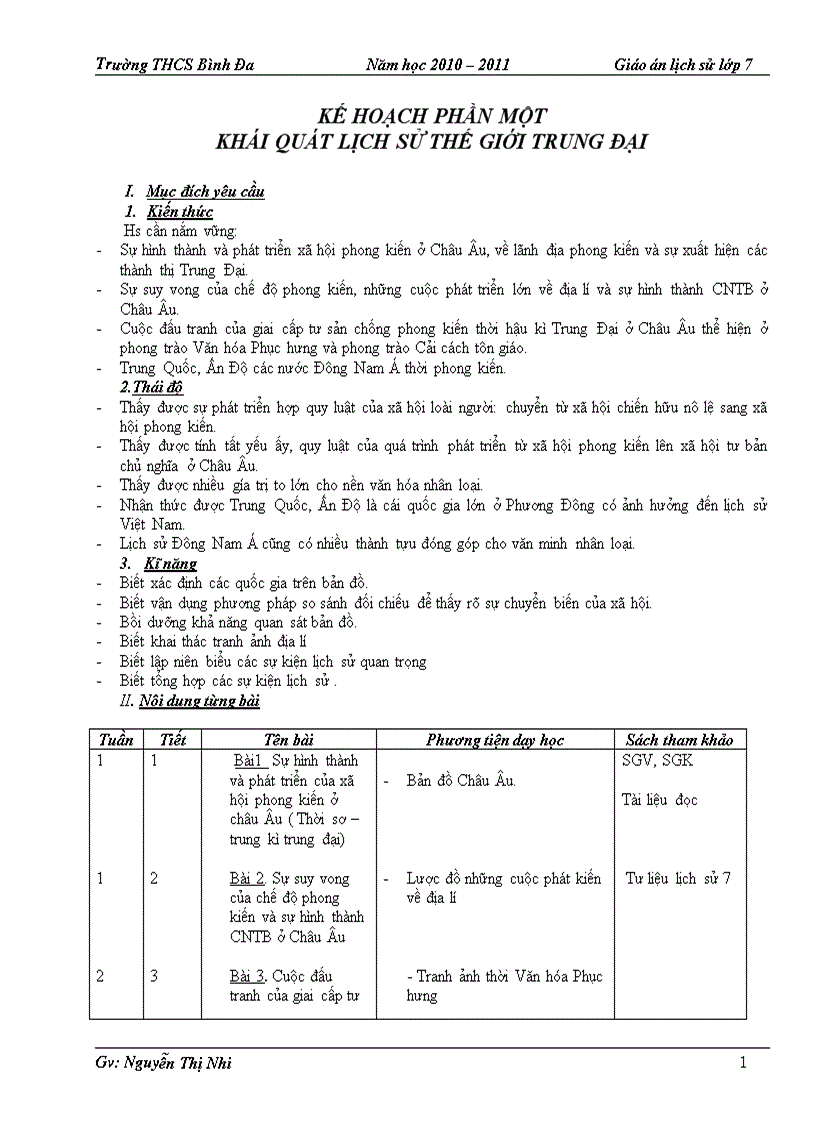 image for page Giáo án sử 7 HKI