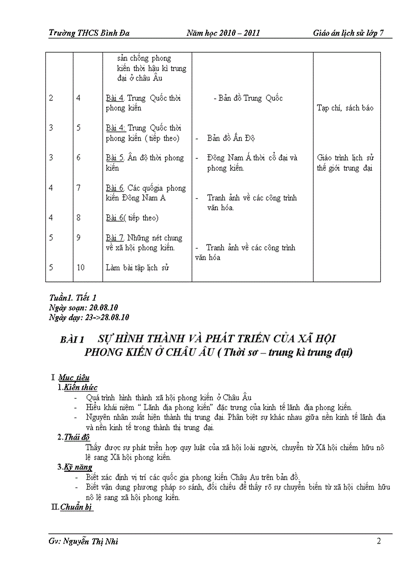 image for page Giáo án sử 7 HKI