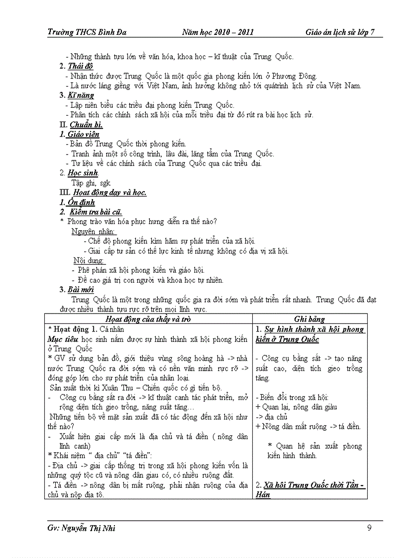 image for page Giáo án sử 7 HKI