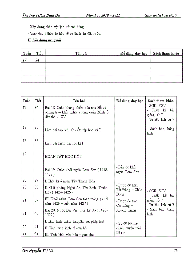 image for page Giáo án sử 7 HKI