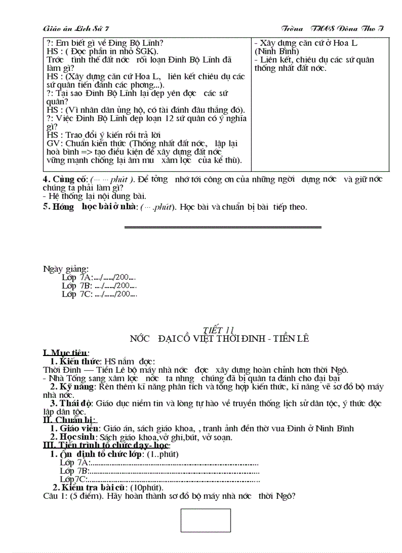 image for page Giáo án Sử 7 trọn bộ mới