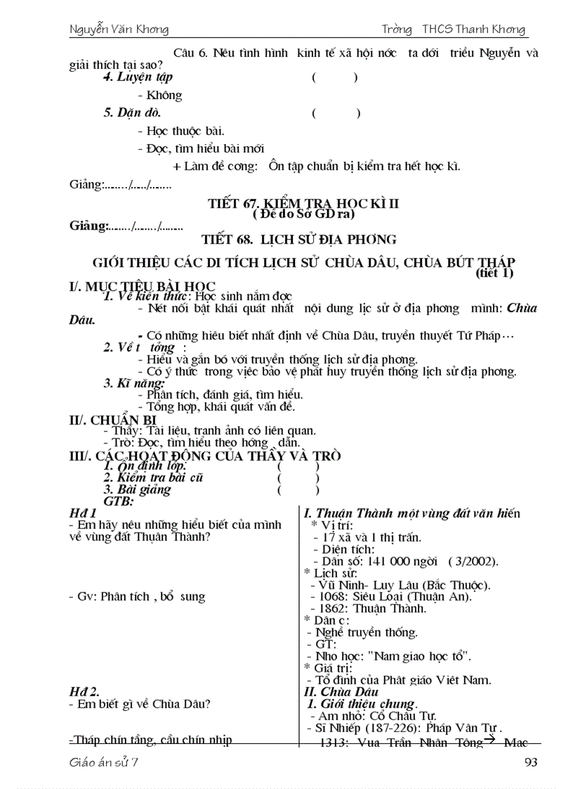 image for page Giao an su 7