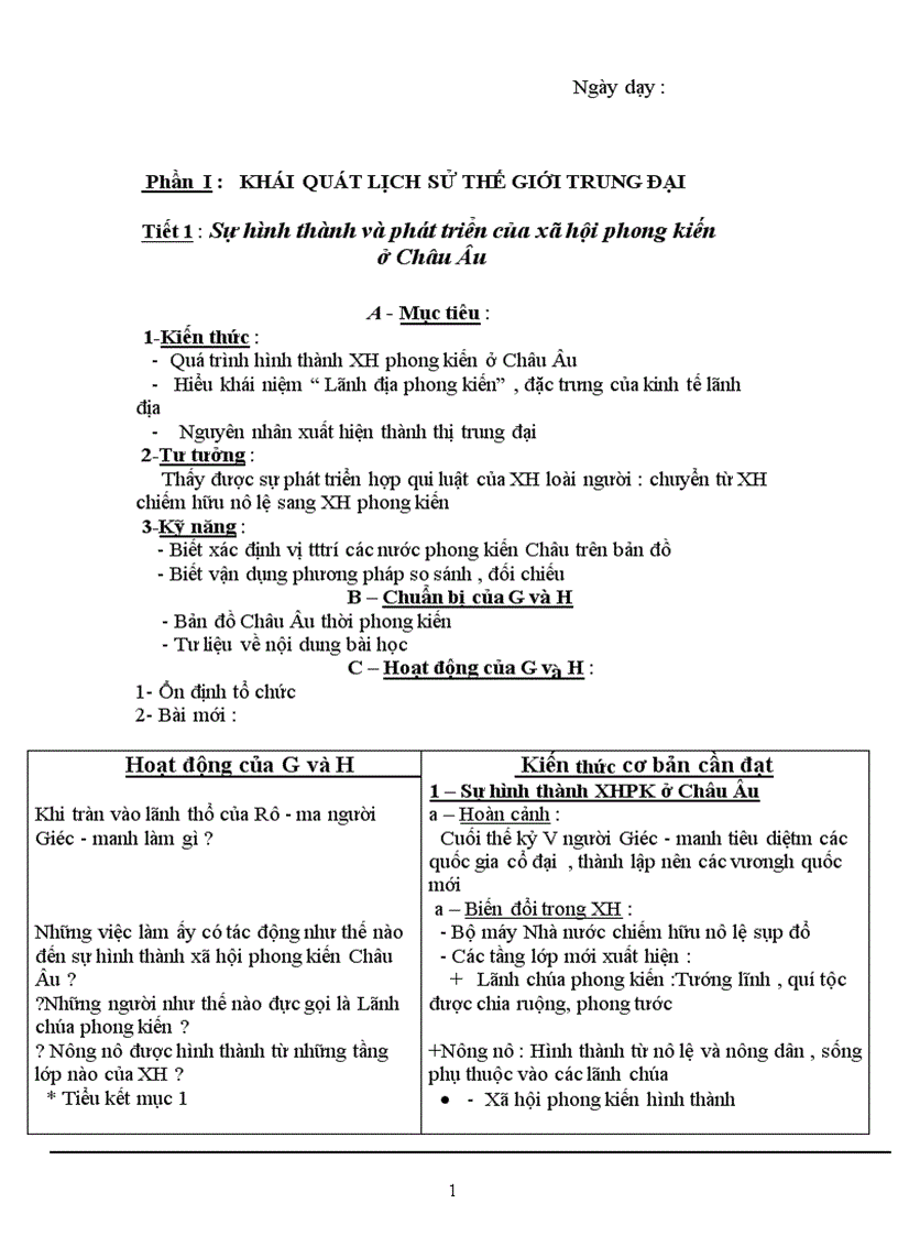 image for page Giáo án Sử 7 hay 1