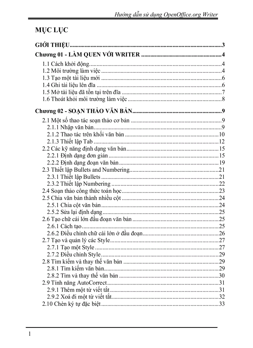 image for page Hướng dẫn sử dụng openoffic writer