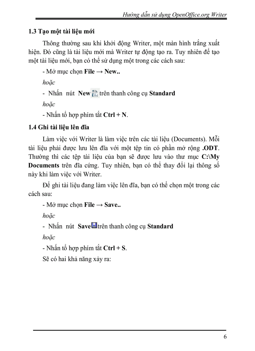 image for page Hướng dẫn sử dụng openoffic writer