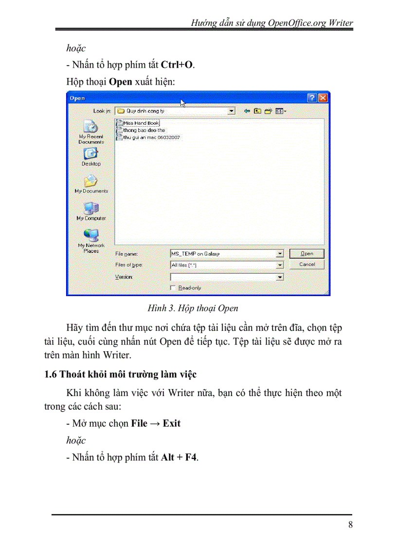 image for page Hướng dẫn sử dụng openoffic writer
