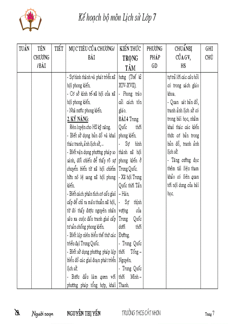 image for page Kế hoạch bộ môn ls 7 mẫu mới