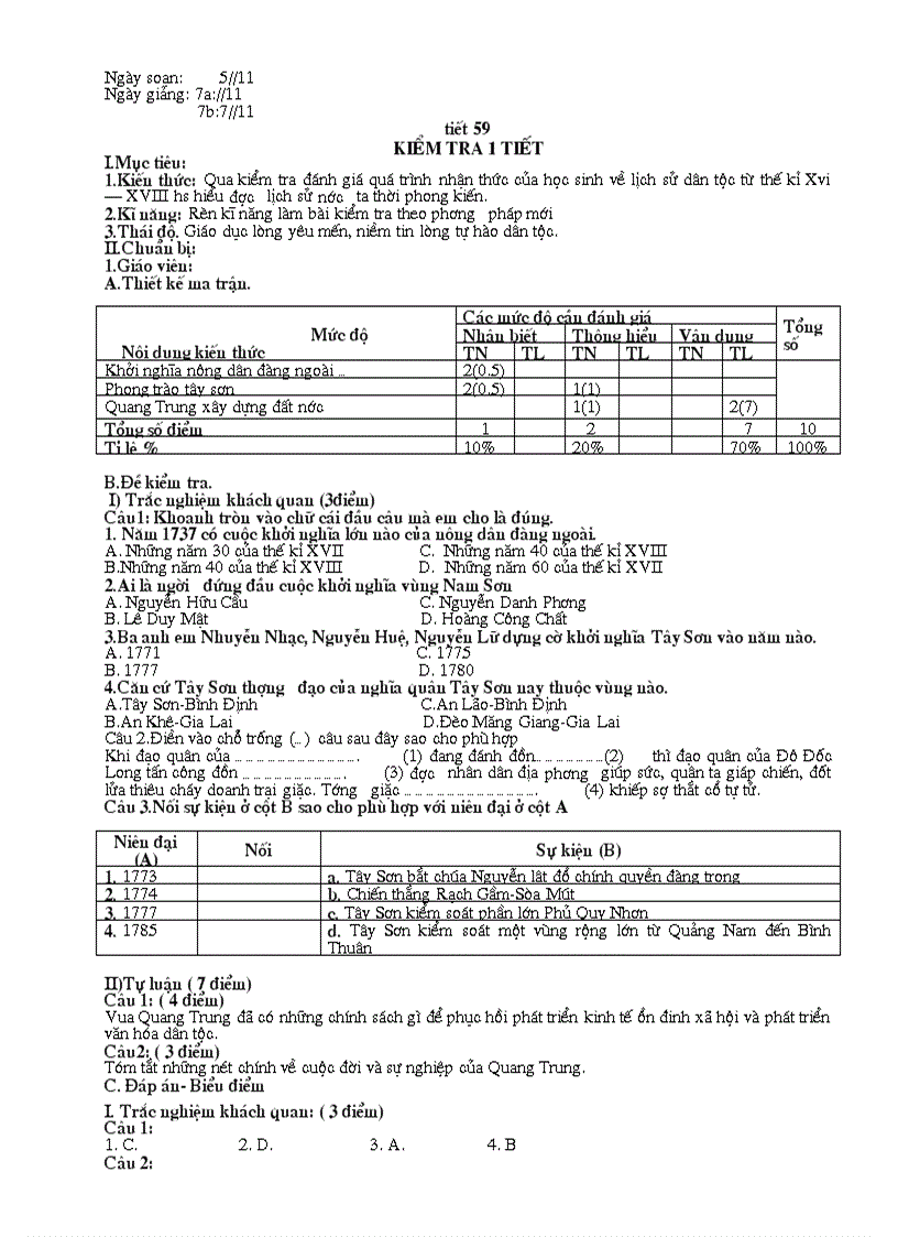 image for page Kiểm tra 1 tiết sử 7 hkii chuẩn