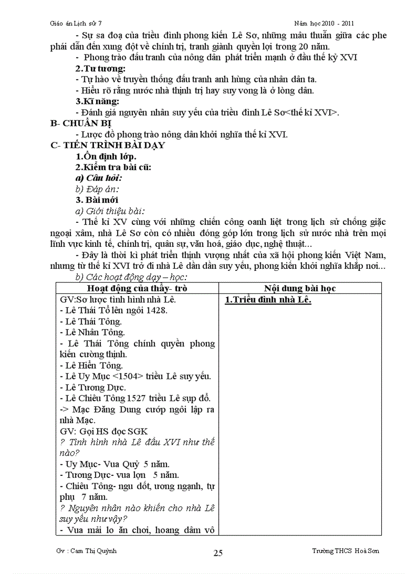 image for page Lịch sử 7 tuần 20 đến 26