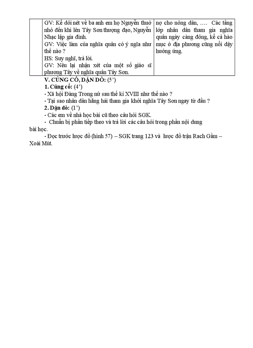 image for page Lịch sử 7 tuần 27 tiết 51 52