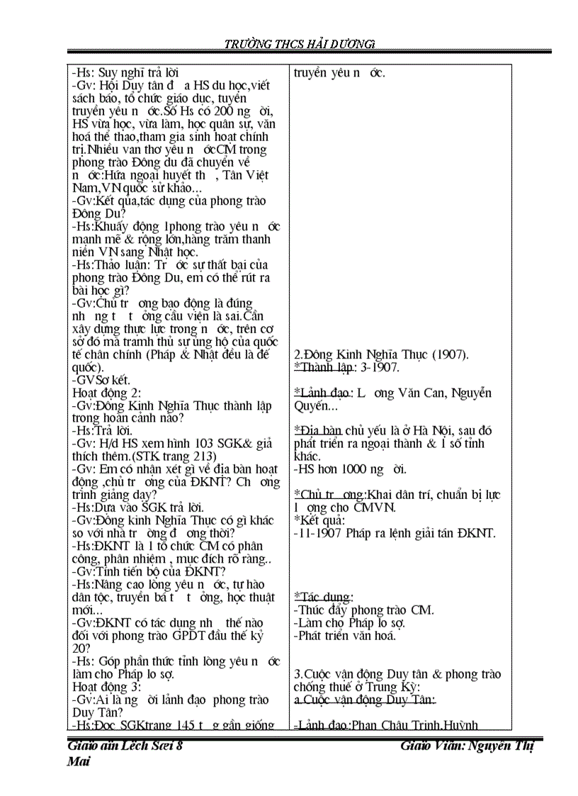 image for page Lịch sử 8 Kỳ I