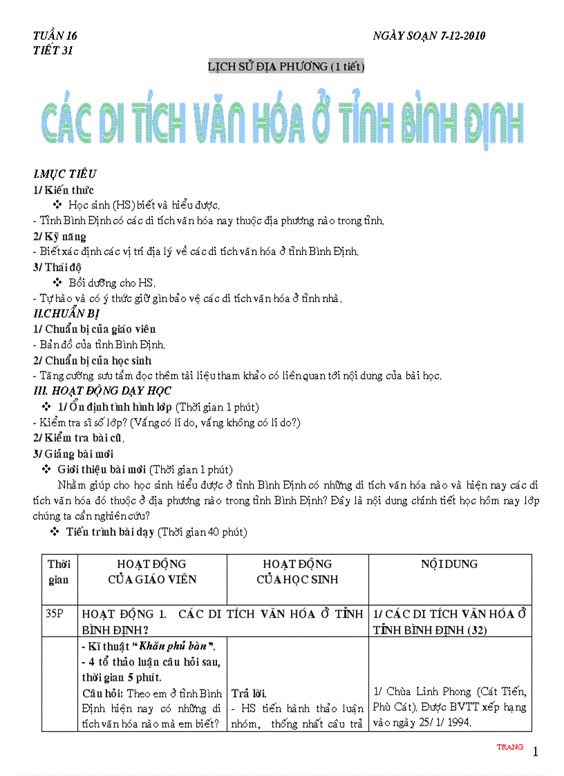 image for page Lsđp di tích lịch sử văn hóa ở bđ