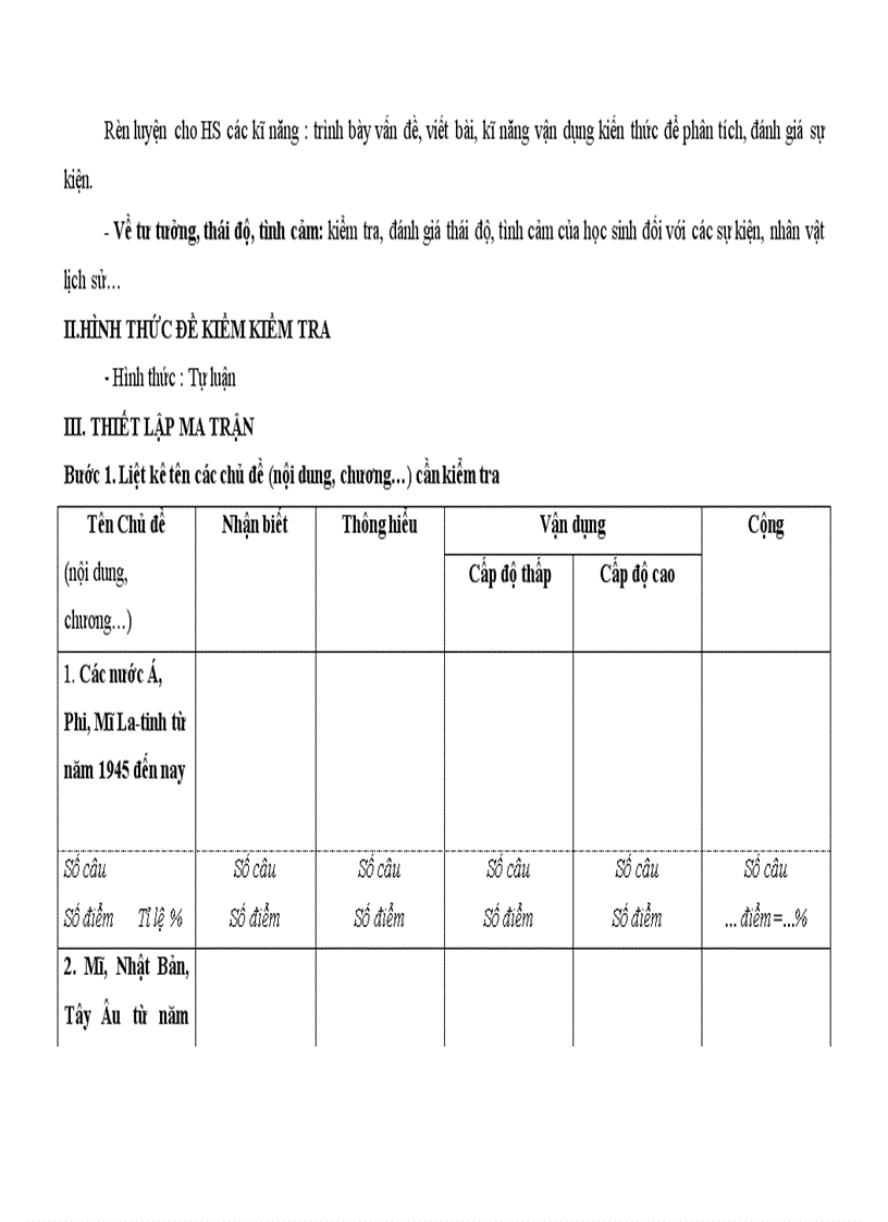 image for page Quy trinh soan bai kiem tra co ma tran