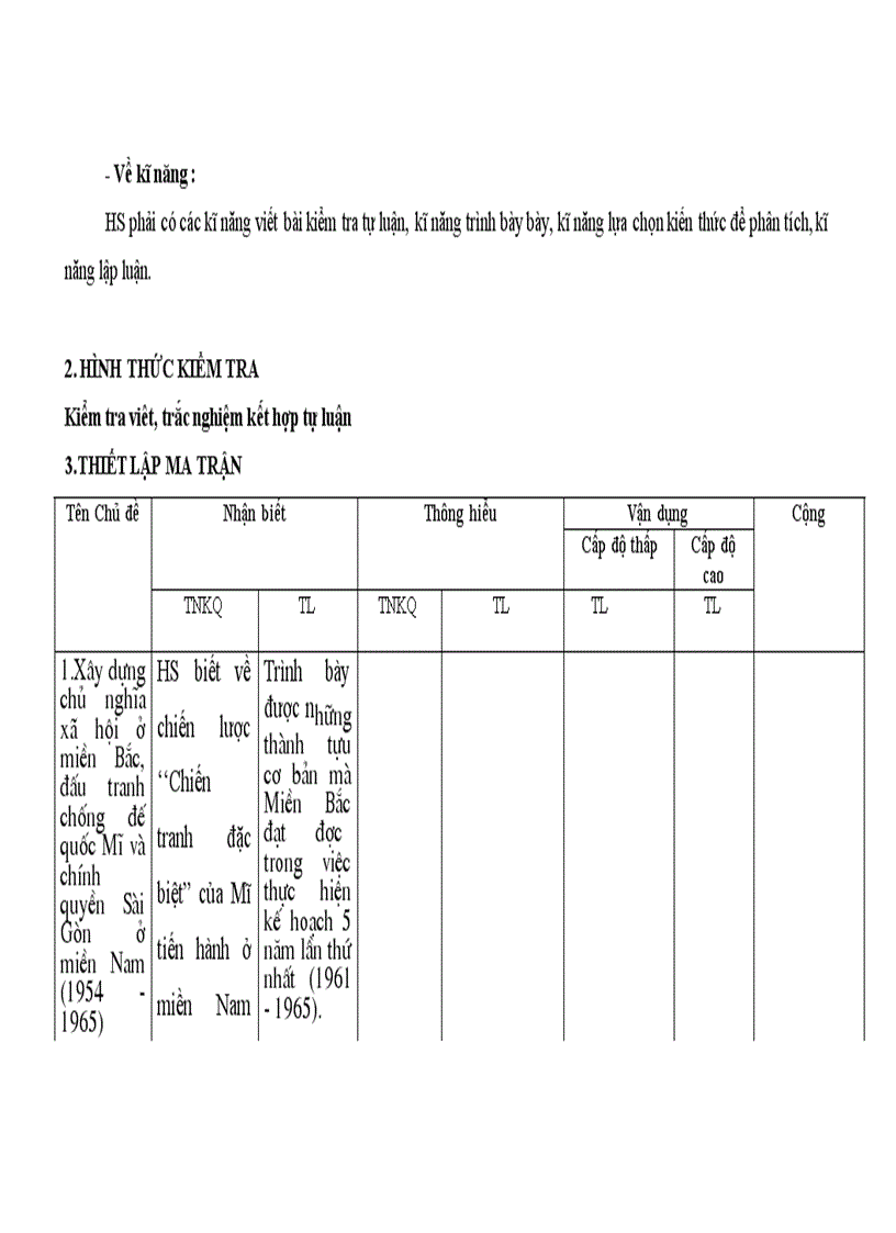 image for page Quy trinh soan bai kiem tra co ma tran