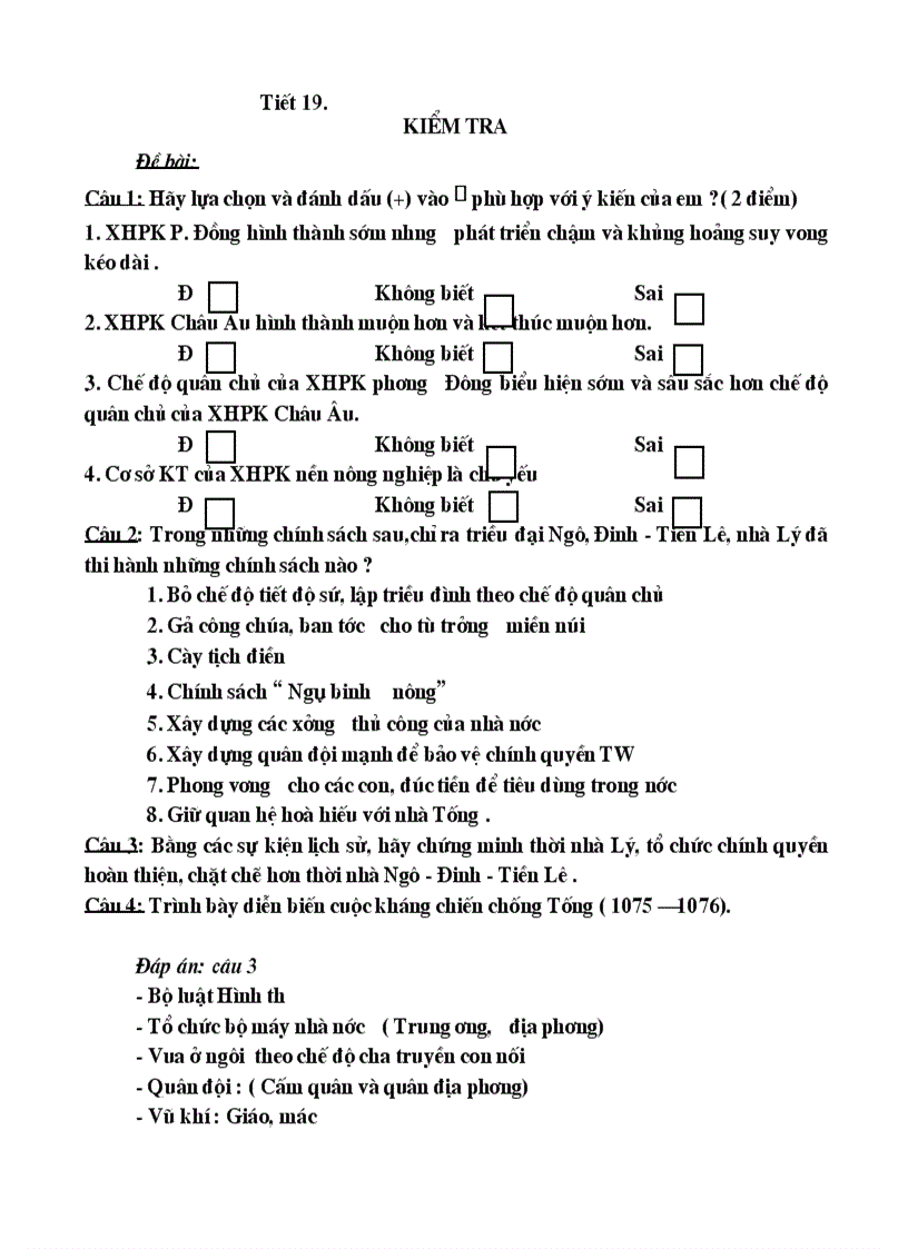 image for page Tiết 19 Đề kiểm tra 1 tiết