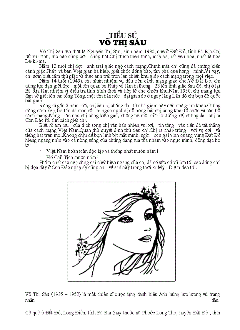 image for page Tiểu sử Võ Thị Sáu