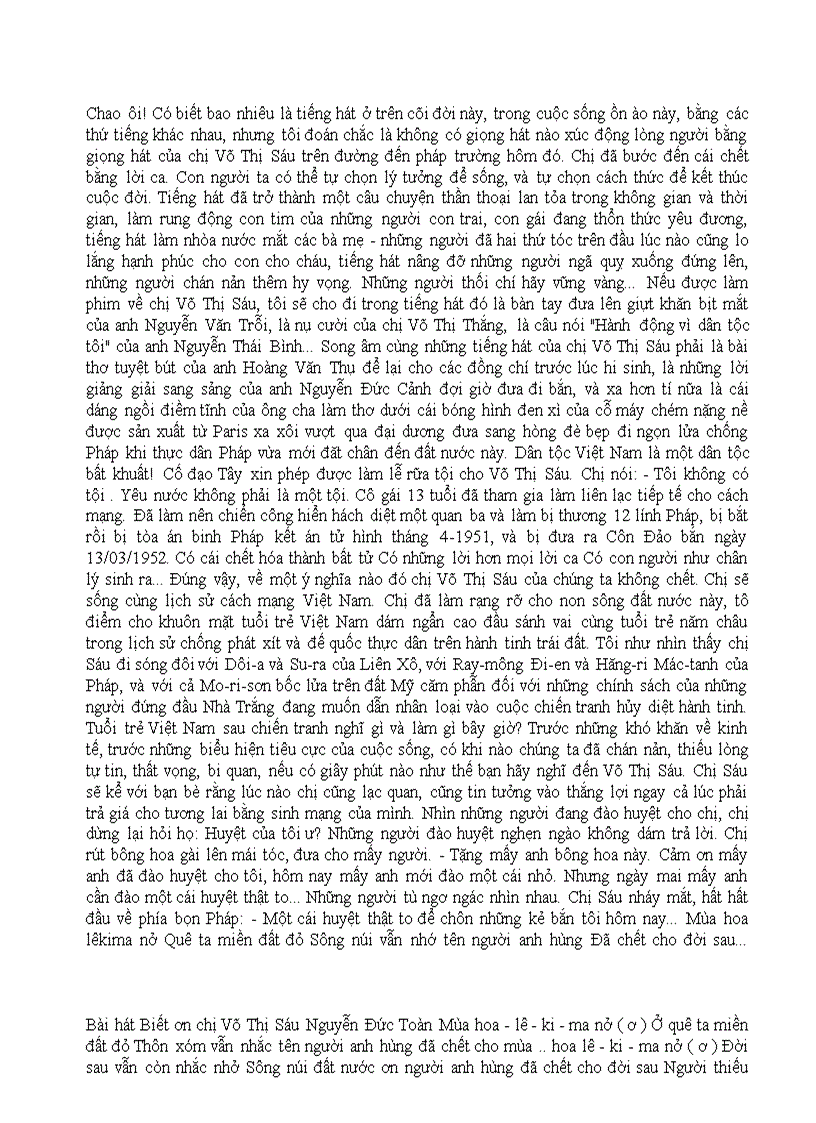 image for page Tiểu sử Võ Thị Sáu